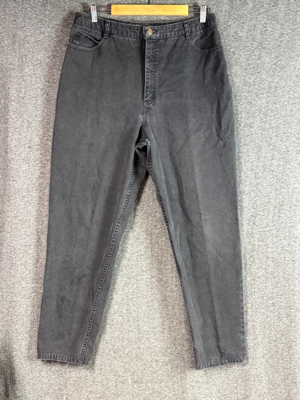 Talbots Gray Straight Leg Jeans High Rise Classic Denim Size 16